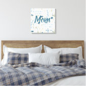 Proverbs 31 Mama Blue & Gold Blume Leinwanddruck (Insitu (Schlafzimmer))