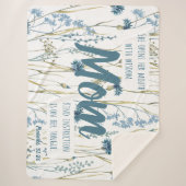 Proverbs 31 Mama Blue & Gold Blume Sherpadecke (Vorderseite)