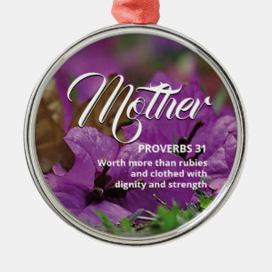 PROVERBS 31 MUTTER   Modernes, florales Christlich Ornament Aus Metall