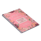 Proverbs 31 Rosa Blume Gebetszeitschrift Notizbuch Notizblock (Rechte Seite)