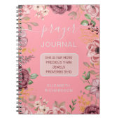 Proverbs 31 Rosa Blume Gebetszeitschrift Notizbuch Notizblock (Vorderseite)