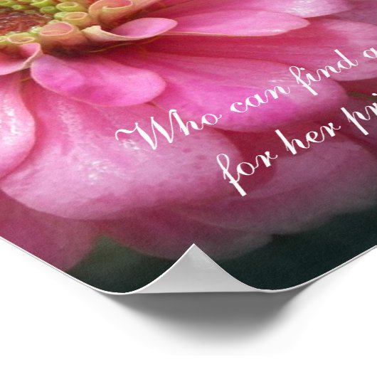 Proverbs 31 Sammlung~ Pro 31:10 Poster (Ecke)