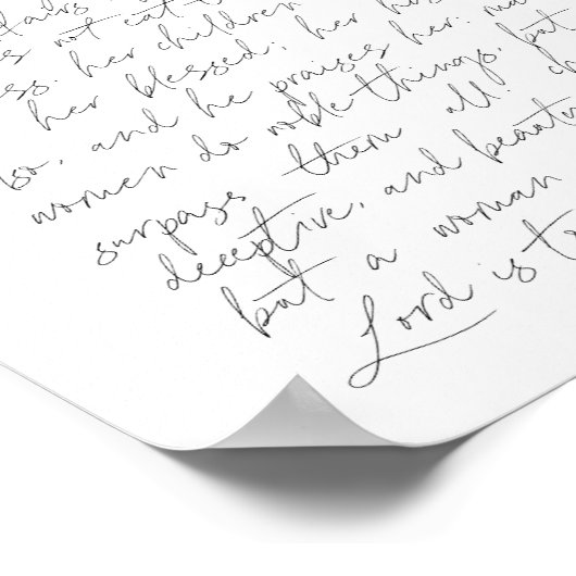 Proverbs 31 Script Poster (Ecke)