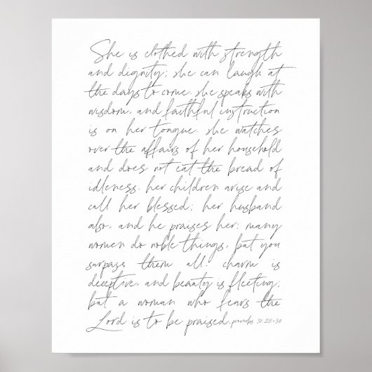 Proverbs 31 Script Poster (Vorne)