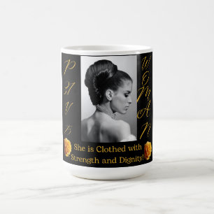 Proverbs 31 Tasse für schwarz-gelb-gelben Kaffee