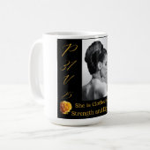 Proverbs 31 Tasse für schwarz-gelb-gelben Kaffee (Vorderseite Links)