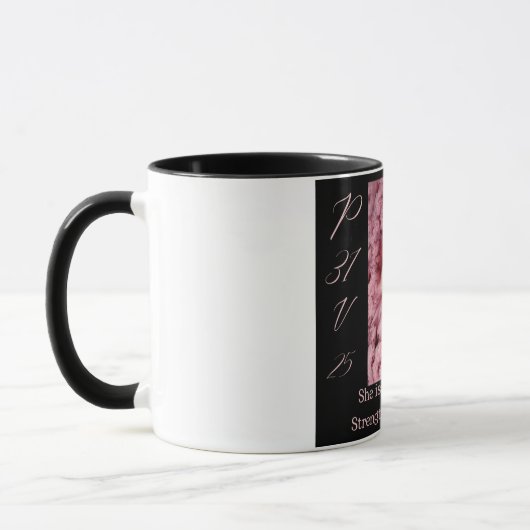 Proverbs 31 Tasse für schwarz-rosa Kaffee (Links)