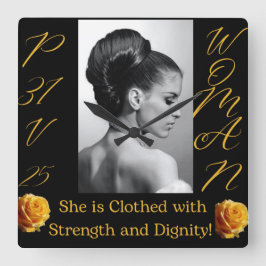 Proverbs 31 Uhr schwarz-gelb-gelbe Uhr