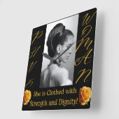 Proverbs 31 Uhr schwarz-gelb-gelbe Uhr (Winkel)