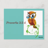 Proverbs 3:3-4 Bible Verse Memory Card Postkarte (Rückseite)