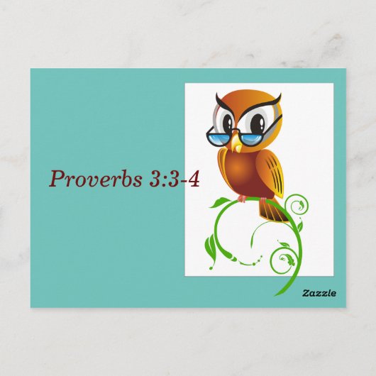 Proverbs 3:3-4 Bible Verse Memory Card Postkarte (Rückseite)