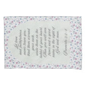 Proverbs 3:3–4 Floral Scripture  Kissenbezug (Vorderseite)