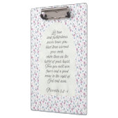 Proverbs 3:3–4 Floral Scripture  Klemmbrett (Links)