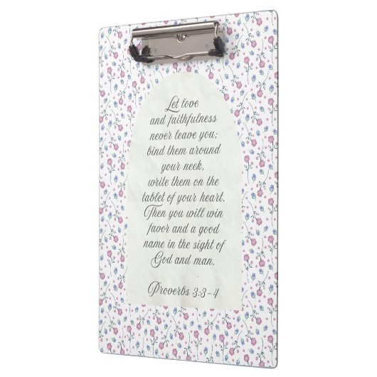 Proverbs 3:3–4 Floral Scripture  Klemmbrett (Links)