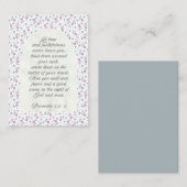 Proverbs 3:3–4 Floral Scripture  Mitteilungskarte (Vorne/Hinten)