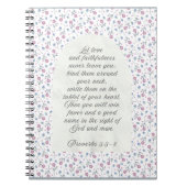 Proverbs 3:3–4 Floral Scripture  Notizblock (Vorderseite)