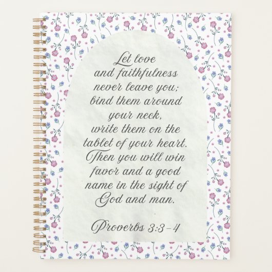 Proverbs 3:3–4 Floral Scripture  Planer (Vorderseite)
