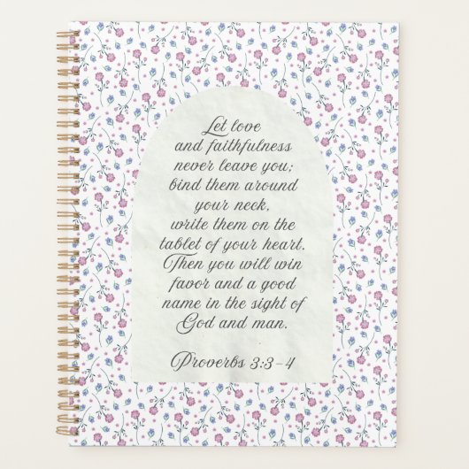 Proverbs 3:3–4 Floral Scripture  Planer (Vorderseite)