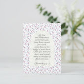 Proverbs 3:3–4 Floral Scripture  Postkarte (Stehend Vorderseite)