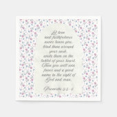 Proverbs 3:3–4 Floral Scripture  Serviette (Vorderseite)