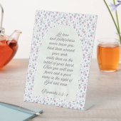 Proverbs 3:3–4 Floral Scripture  Sockelschild (In Situ)