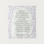 Proverbs 3:3–4 Floral Scripture  Wandteppich (Vorderseite)