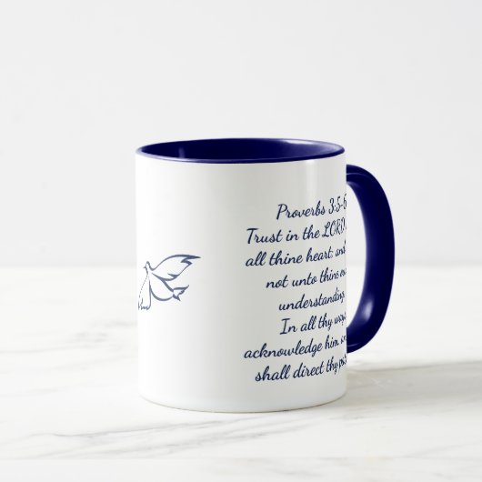 Proverbs 3:5-6 Bible Verse, 11 oz Coffee Mug  Tasse (VorderseiteRechts)
