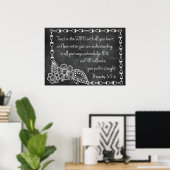Proverbs 3:5-6 Chalkboard Style Poster (Heimbüro)