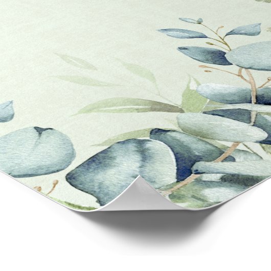 Proverbs 3:5-6 Floral Bible Verse Christian Poster (Ecke)