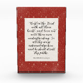 Proverbs 3:5-6 KJV Bibelverse Bild Fotoblock (Vorderseite)