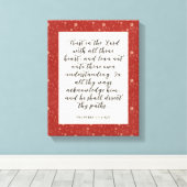 Proverbs 3:5-6 KJV Bibelverse Bild Leinwanddruck (Insitu (Holzboden))