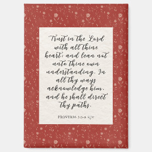 Proverbs 3:5-6 KJV Bibelverse Bild Magnet