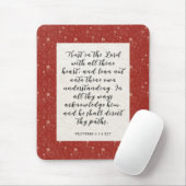 Proverbs 3:5-6 KJV Bibelverse Bild Mousepad (Mit Mouse)