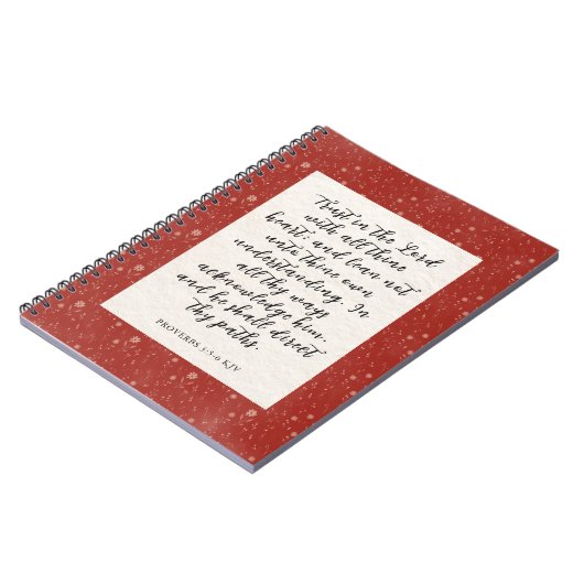 Proverbs 3:5-6 KJV Bibelverse Bild Notizblock (Linke Seite)