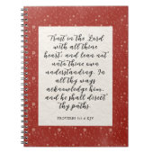 Proverbs 3:5-6 KJV Bibelverse Bild Notizblock (Vorderseite)