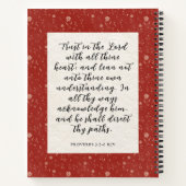 Proverbs 3:5-6 KJV Bibelverse Bild Notizblock (Rückseite)