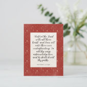 Proverbs 3:5-6 KJV Bibelverse Bild Postkarte (Stehend Vorderseite)