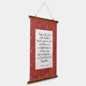 Proverbs 3:5-6 KJV Bibelverse Bild Wandteppich Mit Holzrahmen (Gewinkelt)