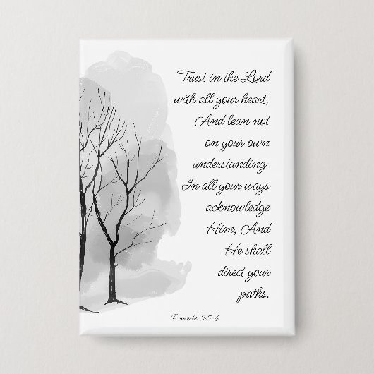 Proverbs 3:5-6 Trust in the Lord Button (Vorderseite)