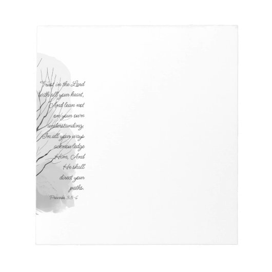 Proverbs 3:5-6 Trust in the Lord Notizblock (Vorderseite)