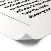 Proverbs 3:5-6 Trust in the Lord Poster (Ecke)