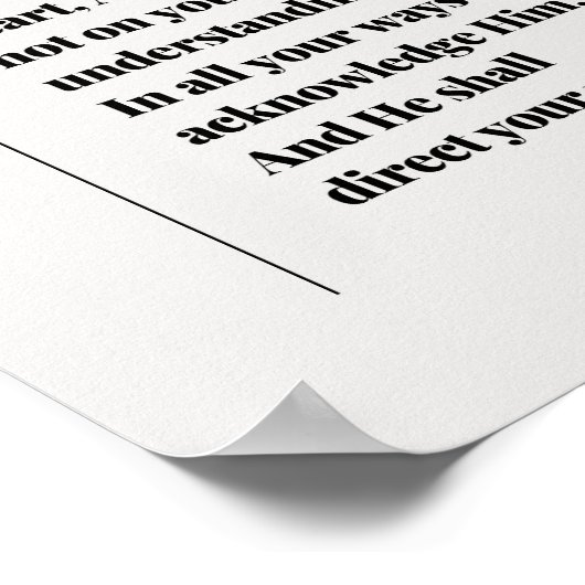 Proverbs 3:5-6 Trust in the Lord Poster (Ecke)