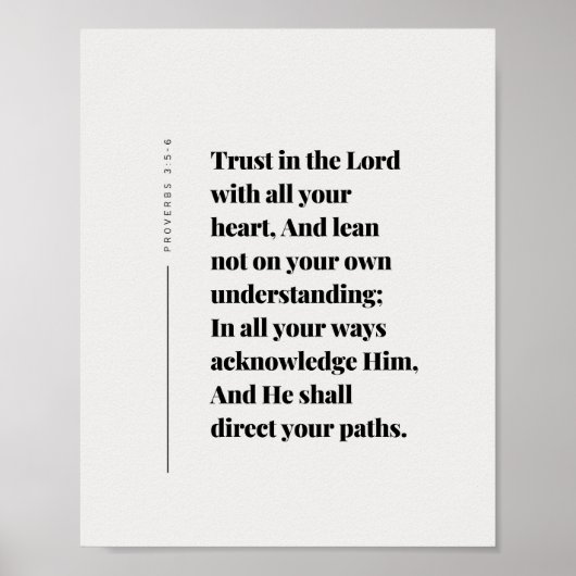 Proverbs 3:5-6 Trust in the Lord Poster (Vorne)