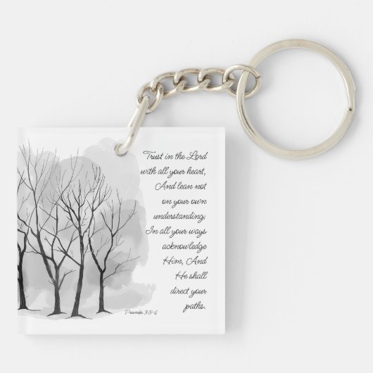 Proverbs 3:5-6 Trust in the Lord Schlüsselanhänger (Rückseite)