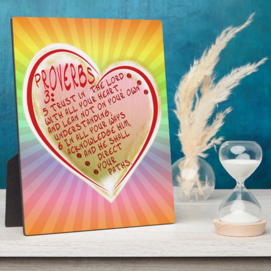 PROVERBS 3:5-6 VERTRAUEN IN DEN HERZEN W ALL YOUR FOTOPLATTE (Seite)