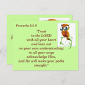 Proverbs 3:5-6 Vertrauenswürdige Bibel Verse Speic Postkarte (Vorne/Hinten)