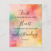Proverbs 3:5 Bible Verse Memory Card Postkarte (Vorderseite)