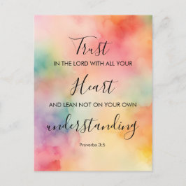 Proverbs 3:5 Bible Verse Memory Card Postkarte