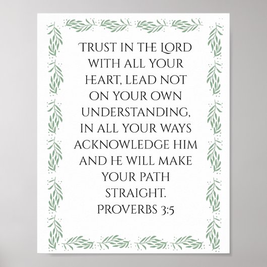 Proverbs 3:5 Poster (Vorne)
