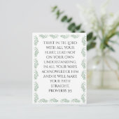 Proverbs 3:5 Poster Postkarte (Stehend Vorderseite)